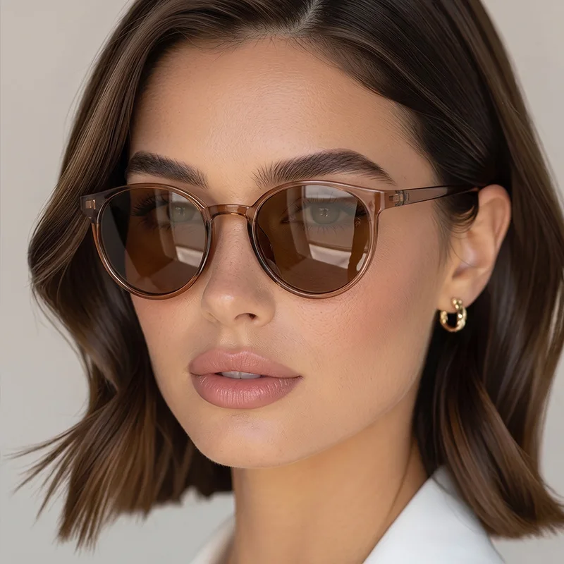 Sunglasses Uv400 - Новые маленькие ретро-очки в модной круглой