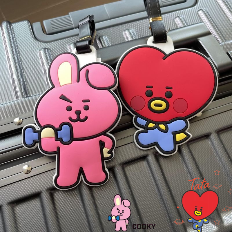 Travel Luggage Set - BT21 Мультяшный милый брелок-бирка для багажа