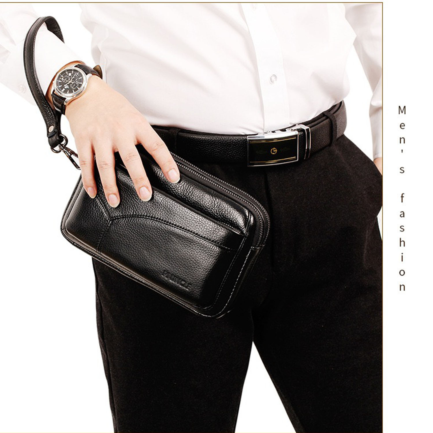 Leather Wallet Men - Мужской модный деловой клатч из натуральной