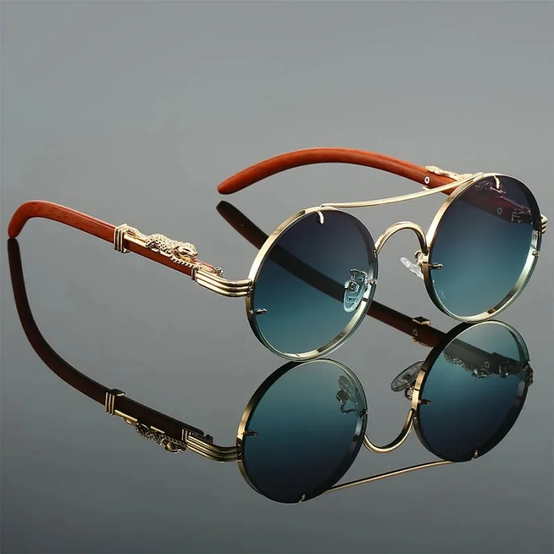 Designer Sunglasses - Винтажные круглые солнцезащитные очки для активного
