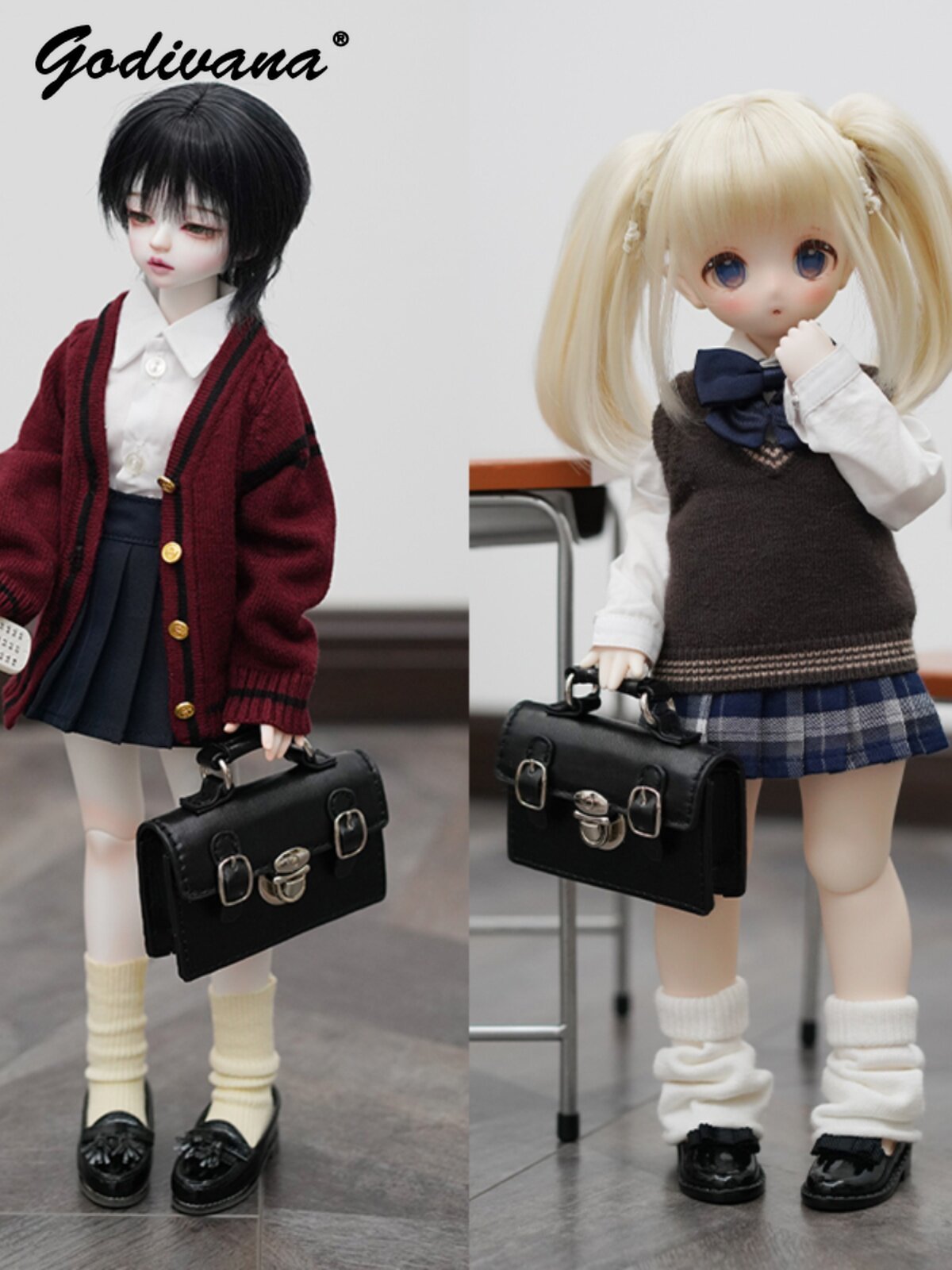 Leather Briefcase - 1/3 1/4 Винтажная сумка-портфель в стиле