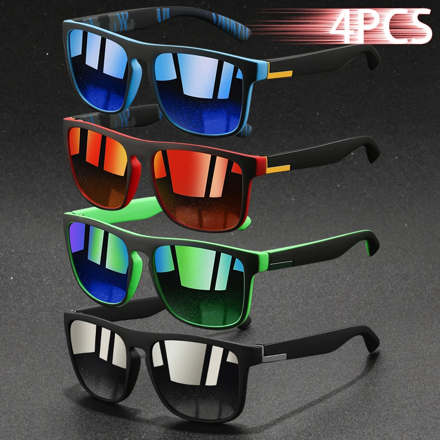 Sunglasses Uv400 - 1/4 шт. Модные винтажные квадратные солнцезащитные