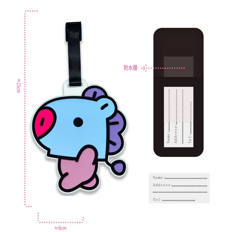 BT21 Мультяшный милый брелок-б – обзор и цена Travel Luggage Set