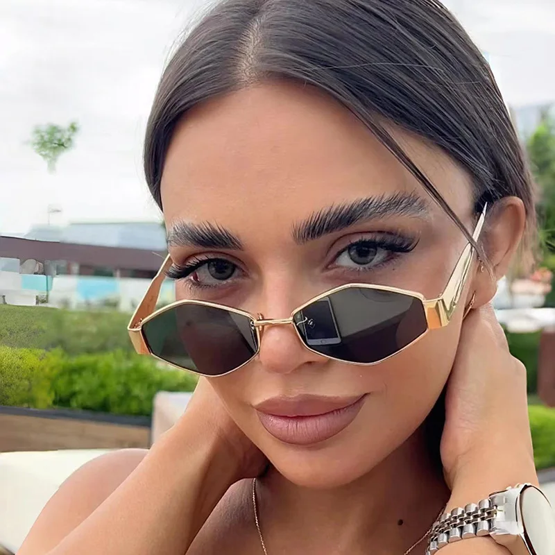 Модные многоугольные солнцезащ – обзор и цена Sunglasses Uv400