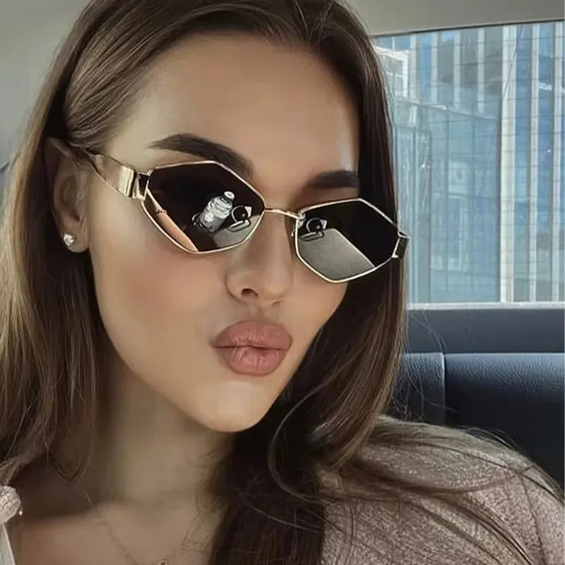 Модные многоугольные солнцезащ – обзор и цена Sunglasses Uv400